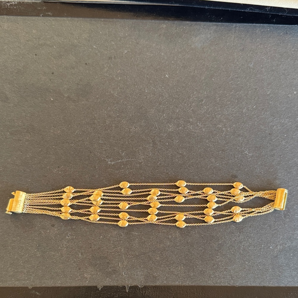 Marco Bicego 18k Gold Multi-Row Beaded Chain Bracelet like new approx.23.8 grams